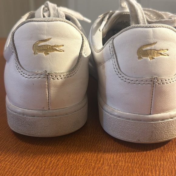 Lacoste White Sneakers Lace Up Size 8.5 EU 40 - Picture 3 of 10